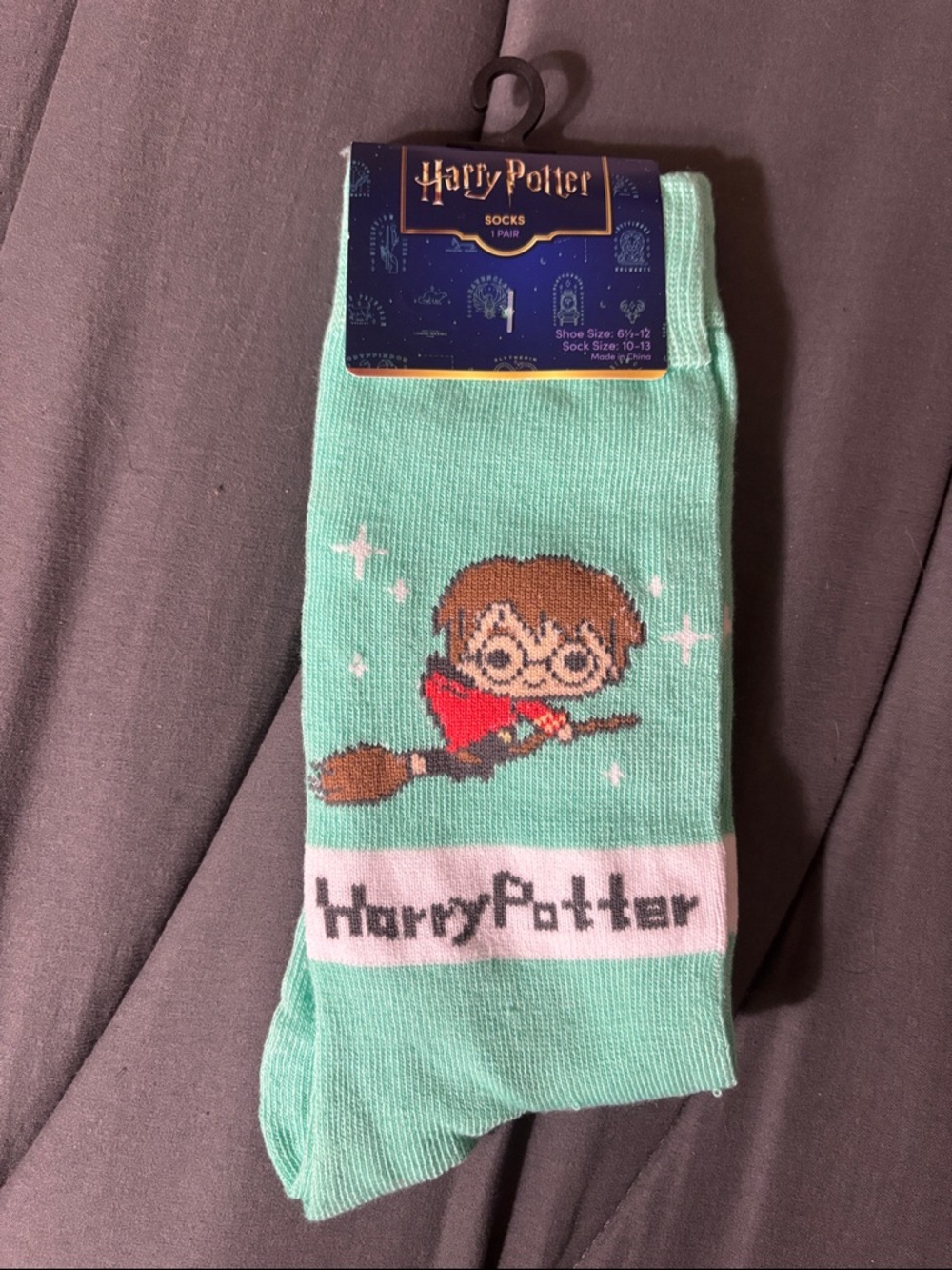 Warner Bros. Harry Potter Mint Green Kids Character Socks